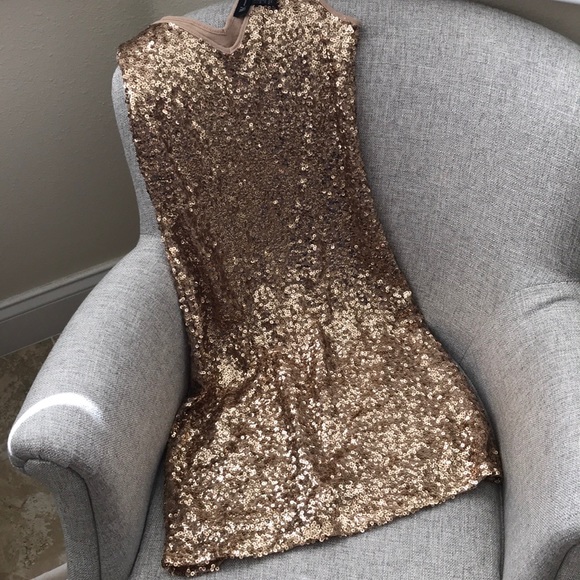 INC International Concepts Dresses & Skirts - Gold sequin v neck dress women’s for formal dance